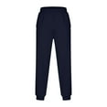 thumbnail image 4 of Havenre Men Jogger Yoga Sweatpants Lightweight Casual Athletic Elastic Waist Pants Clinch Bottom Trousers Jersey Knit Pants with Pockets Dark Blue L, 4 of 6