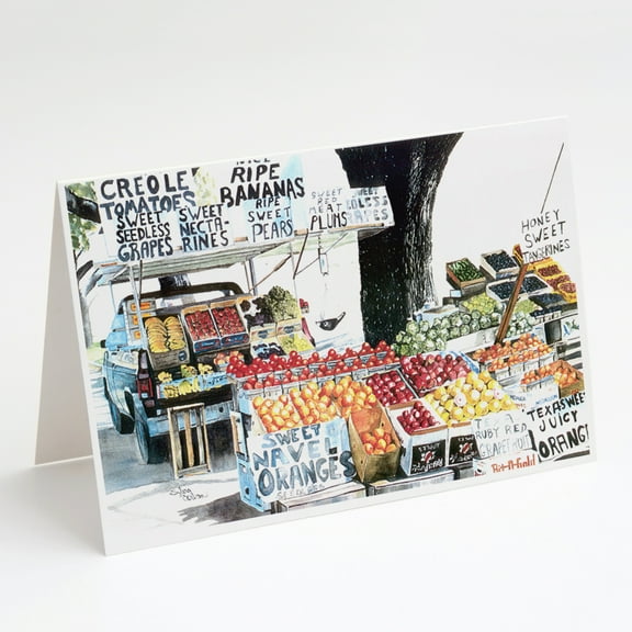 Fruit Stand Greeting Cards and Envelopes Pack of 8