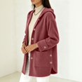 thumbnail image 6 of Jackets for Women, Oversized Button Up Corduroy Hooded Jacket for Women Fall Long Sleeve Cardigans Outerwear Jackets Coat with Pocket, 6 of 8