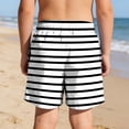 thumbnail image 6 of Guluxicc Boys Swim Trunks with Compression Kids Striped Printed Beach Shorts Summer Quick Dry Bathing Suit Swimsuit with Pockets, 6 of 10