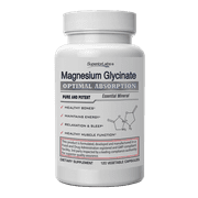 Magnesium Glycinate - 1250 mg, 120 Vegetable Capsules - Essential Mineral - Maintains Energy - Healthy Bones and Muscle Function- Relaxation & Sleep