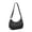 Black, variant on KXF Women Leather Underarm Bag Crescent Shoulder Handbag Saddle Bag Chic Purse Satchel Purse