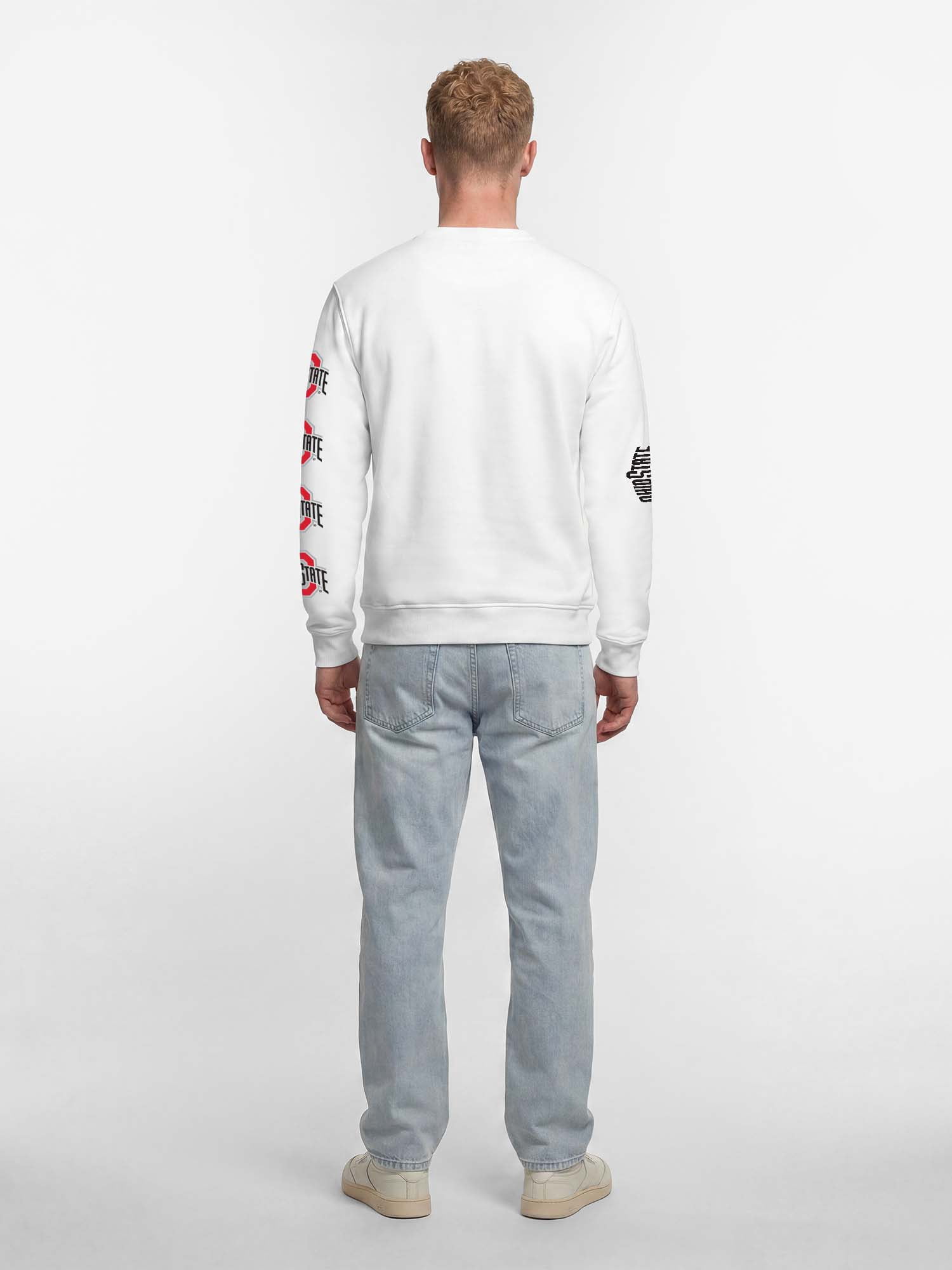 Ohio State Buckeyes Reebok Mens White Crew Sweatshirt