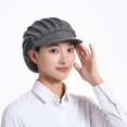 thumbnail image 1 of Gorro de trabajo transpirable para taller, gorro de chef para cocina, gorro higiénico para camareros, gorro antipolvo para repostería para hombres y mujeres, 1 of 2