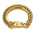 thumbnail image 6 of EOEMY 9/11/13/16mm New Women Men Curb Cuban Link Chain Bracelet Stainless Steel Bangle-Gold-16mm-7.5 Inches Bracelet, 6 of 9