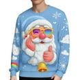 thumbnail image 4 of Christmas Sweater Men Funny Santa Graphic Sweater Christmas Sweatshirt Couples Xmas Party Pullover Shirts, 4 of 5