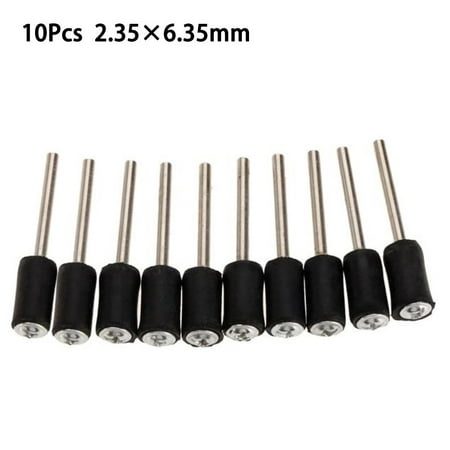 

Leke 10Pcs Drum Rubber Mandrel 2.35×6.35mm Sanding Mandrels for Rotary Tool