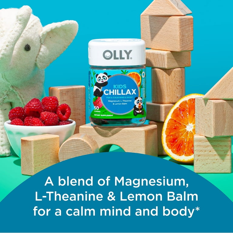 OLLY Kids Chillax Gummy, Chewable Supplement, Magnesium,