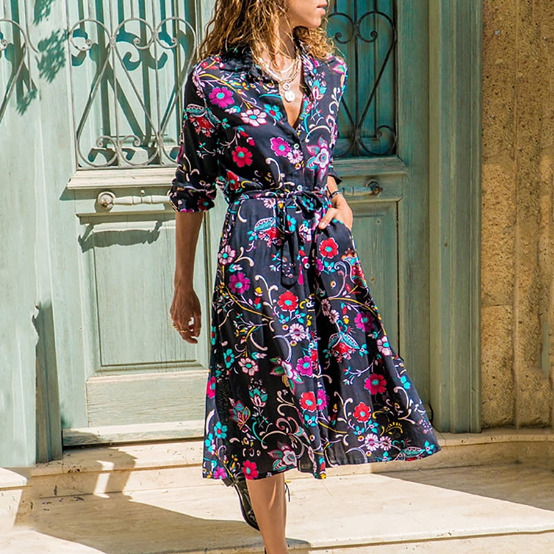 mid calf chiffon dress