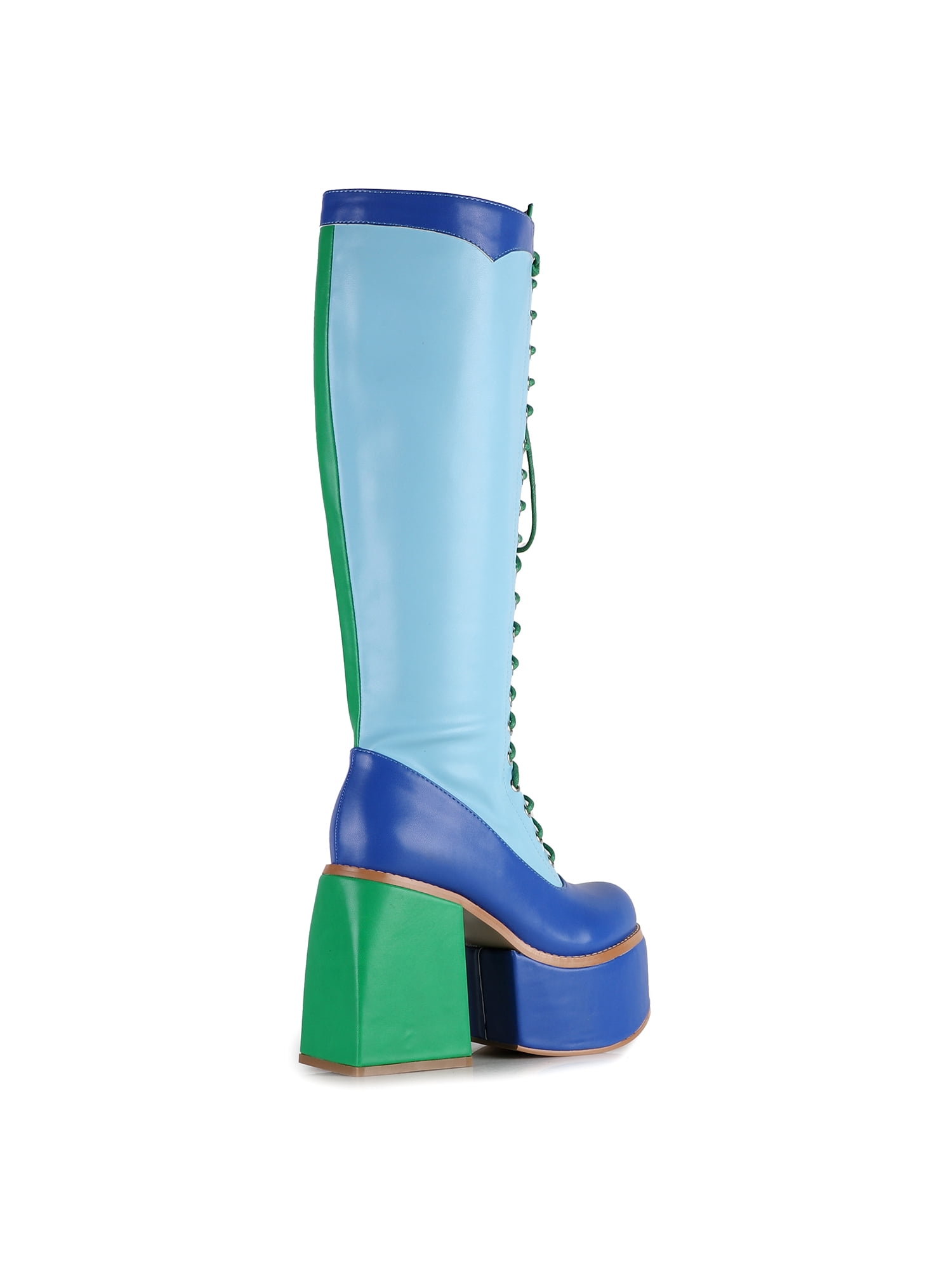 Casual Color Blocking Knee High Women's Chunky Platform