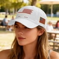 thumbnail image 4 of WKSCLPAI 250th Anniversary Hat USA 250 Years Freedoms Baseball Hat We The People Stars Stripes Flag Embroidered Baseball Cap for Commemorative 250 Years Independence(White), 4 of 8