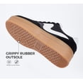 thumbnail image 3 of LUCKY STEP Womens Platform Fashion Sneakers Thick Sole Suede Faux Leather Casual Shoes,Black&White, 3 of 11