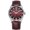 Silver, variant on Carribean Joe Men's Analog Watch, Quartz Movement,Silver Round Alloy Case, Decorative Red Sunray Dial, Burgundy Vegan Leather Strap, Casual Dress Fashion Wrist Watch for Men