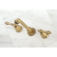 thumbnail image 2 of Kingston Brass KS7123AL 8-Inch Center Wall Mount Bathroom Faucet, Antique Brass, 2 of 4