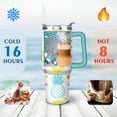 thumbnail image 4 of 40 oz Tumbler Pineapple with Handle Stainless Steel Travel Mug SpillProof Cup Car Cup Holder Friendly for Gym Travel Office, 4 of 7