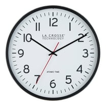 La Crosse Technology 11.8-inch Atomic Metal Analog Wall Clock, 404-3730