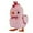 Pink, variant on Pure White Wind-up Plush Chicken Toy Walking Hopping Fluffy Chick Doll With Bow Tie For Kids Birthday Gift