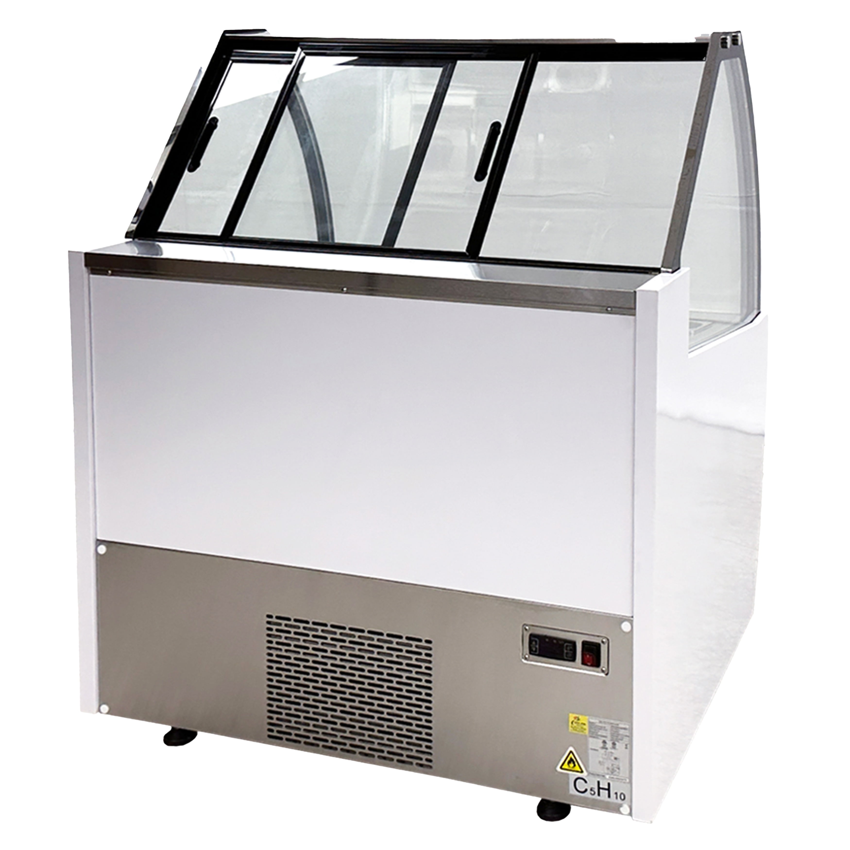 42 in. Commercial Deluxe Ice Cream Gelato 7 Pan Freezer NSF ETL Gelato Dipping Cabinet