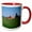 Red/White, variant on 3drose, New York, Finger Lakes, Dairy Farm, Cayuga Lake - Us33 Mgi0074 - Mark Gibson, 11oz Two-tone Black Mug