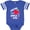 Football Blue and White, variant on Inktastic Youre the Apple of My Eye Valentine Pun with Cute Apple Boys or Girls Baby Bodysuit