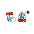 thumbnail image 1 of Xihbxyly Almacén de liquidación Pendientes navideños en forma de botón, pendientes rojos, árbol de Navidad, copo de nieve europe, bastón, accesorios, 1 of 2