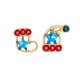 thumbnail image 1 of Pendientes Navideños en Forma de botón onlyliua Rojos, 1 of 2
