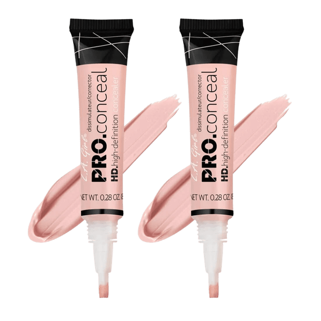Corrector corrector L.A. Girl HD PRO Conceal Cool Pink, paquete de 2