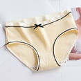 thumbnail image 2 of B91xZ Seamless Underwear for Women High Waisted Cotton Soft Full Briefs Panties,XL Yellow, 2 of 3