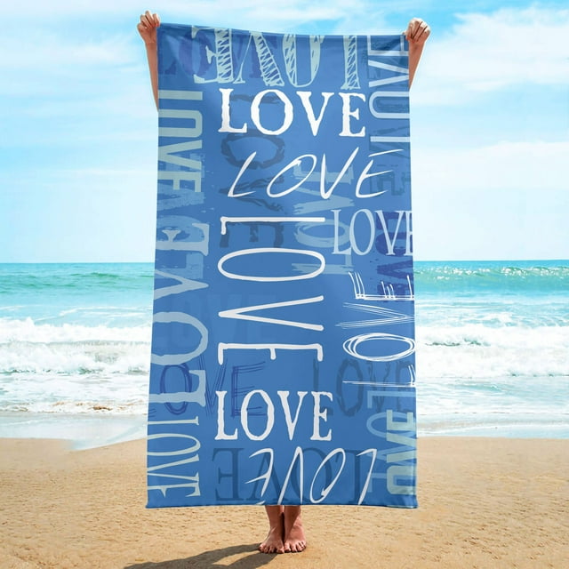 RXIRUCGD Microfiber Pool Sandproof Beach Towel - Quick Fast Dry Sand Free Compact Outdoor Camping Travel Swim Micro Fiber Yoga Mat Personalized Gift for Women Man Adult