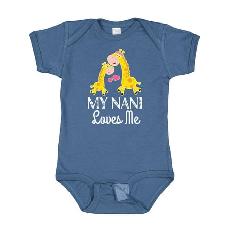

Inktastic My Nani Loves Me Giraffe Gift Baby Boy or Baby Girl Bodysuit