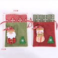 thumbnail image 3 of Lefu 30*20CM Christmas Present Bag 3D Doll Drawstring Bag Linen Candy Biscuit Bag, 3 of 8