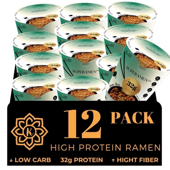 KLDSCP Organic Protein Ramen Noodles, Keto Friendly, Gluten-Free, 10pk