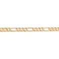 thumbnail image 3 of 14k Yellow Gold 18 Inch 6mm Concave Figaro Chain Necklace Pendant Charm, 3 of 9