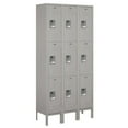 thumbnail image 2 of 12" Wide Triple Tier Standard Metal Locker - 3 Wide - 5 Feet High - 12 Inches Deep - Blue - Assembled, 2 of 3