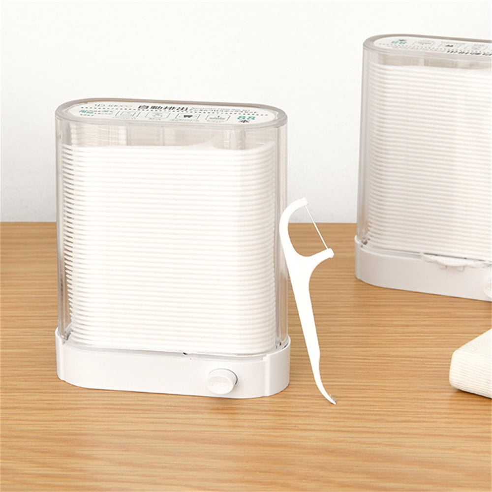 Automatic Floss Picks Holder,Pop Out Dental Floss Picks Storage Box