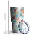 thumbnail image 2 of 30oz Pioneer Flower Tumblers Stainless Steel Tumbler with Lid and Straw,Vacuum Insulated Double Wall Travel Tumbler Cups Mug with Cleaning Brush for Coffee,Tea, 2 of 7