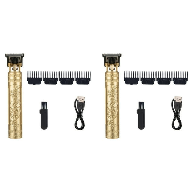 2X Tondeuse pour Hommes Rasoir Rechargeable Adulte Électrique Vintage Tondeuse Maison USB Chargeur Salon de Coiffure