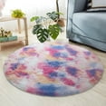 thumbnail image 6 of Amacok Small Area Rug for Living Room Bedroom, 31“ Fluffy Shaggy Fuzzy Nursery Kids Room Circle Rug, Cute Soft Plush Furry Girls Room Decor Carpet, Non-Slip, 6 of 6
