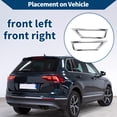 thumbnail image 3 of Moldura de cubierta de faro antiniebla Unique Bargains para Volkswagen T-ROC 2017-2020, delantero izquierdo, delantero derecho, moldura de lámpara de faro antiniebla ABS, 1 par, tono plateado, 3 of 7
