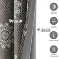 thumbnail image 3 of Vintage Medallion Pattern Blackout Curtains, Room Darkening , Grommet Top Window Treatment Drapes , Coffee 53"W x 63"L (Pack of 2), 3 of 6