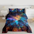 thumbnail image 2 of Homewish Colorful Aurora Full Size Comforter Sets,Galaxy Starry Night Bedding Comforter Set,Tropical Botanical Birch Bedding Sets For Girls Kids,Breathable Home Decor Reversible,3-Piece, 2 of 8