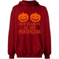 thumbnail image 2 of OXI Hoodie Sweatshirt - Halloween Starting Pumkins, Basic Casual Hoodie for Men's and Women Fleece Hoodie Long Sleeve - Antiquee Cherry X-Large, 2 of 3