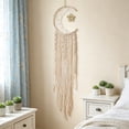 thumbnail image 4 of 3 Styles Macrame Moon Dreamcatcher Wall Hanging, Hand Woven Cotton Tassel Tapestry, Boho Home Wall Art Decor for Bedroom Living Room Dorm Nursery Apartment, 4 of 6