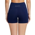 thumbnail image 4 of BALEAF Women's 5" Active Wear High Waist Yoga Shorts with Side Pockets Navy Blue XXL, 4 of 6