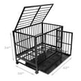 "SmithBuilt Heavy Duty Dog Cage with Pull Tray, Double Door, Large, 42