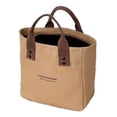 thumbnail image 4 of Bolso de mano de lona para mujer, bolsa de compras con cierre de cremallera, bolso de mano para todo, bolso de lona para viajes, trabajadores de Caqui, 4 of 8