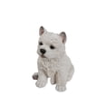 thumbnail image 2 of Garden Decor Animal Statue White Terrier Puppy, 2 of 5