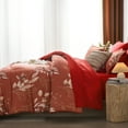 thumbnail image 4 of Davulos Floral Comforter Set Twin Size, 5 Pieces Bed in a Bag Burnt Orange Comforter Set with Sheet, Soft Microfiber Complete Bedding Sets for All Seasons, 4 of 7