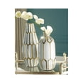 thumbnail image 2 of Bowery Hill 2 Piece Ceramic Vase Set in Gold and White, 2 of 3