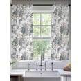 thumbnail image 2 of Spring Botanical Sheer Curtains 63 Inch Length 2 Panels Set Window Treatments, Country Floral Leaves Gray Brown Rod Pocket Semi Curtains for Living Room/Bedroom/Kitchen Décor, 104"W x 63"L, 2 of 7